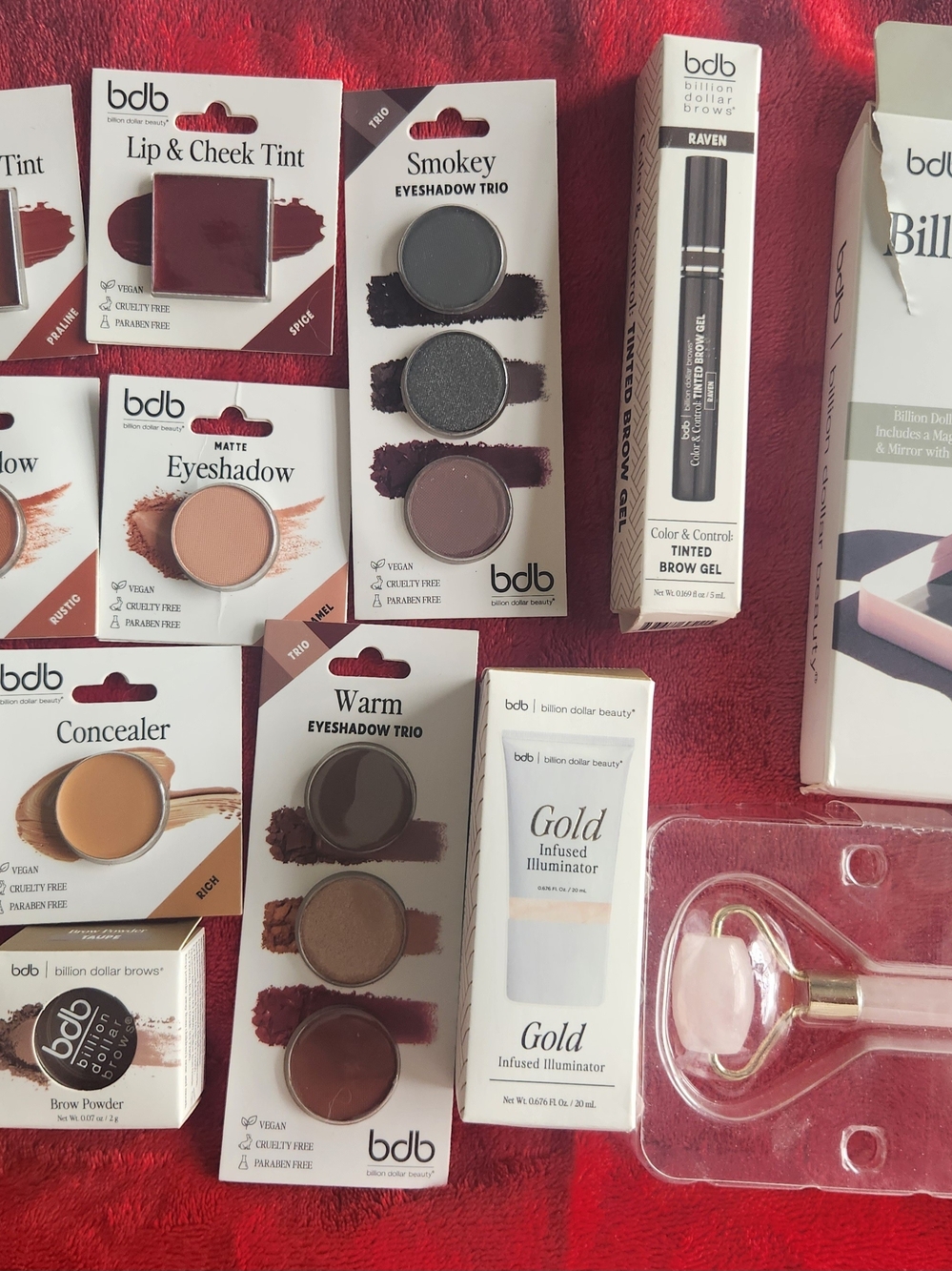 bdb Gold Infused Illuminator + Eyeshadow & Makeup Set
